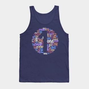 Word collage: ONE (multiple colors) Tank Top